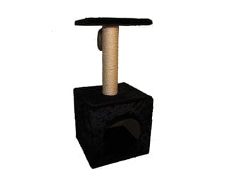 Tasskungen klös Diablo Cat Tree Black, 60 cm – Stilfullt Klösträd för Lek, Sömn och Klösning