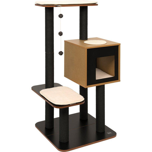 Tasskungen klösbräda Klösmöbel Vesper Cat Furniture V-high Base Svart