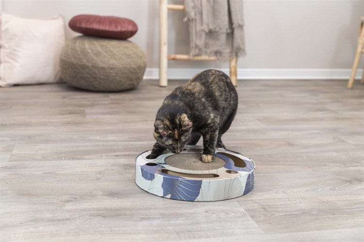 Tasskungen TRIXIE Klöscylinder med 2 plastbollar, wellpapp, catnip, ø 33 cm