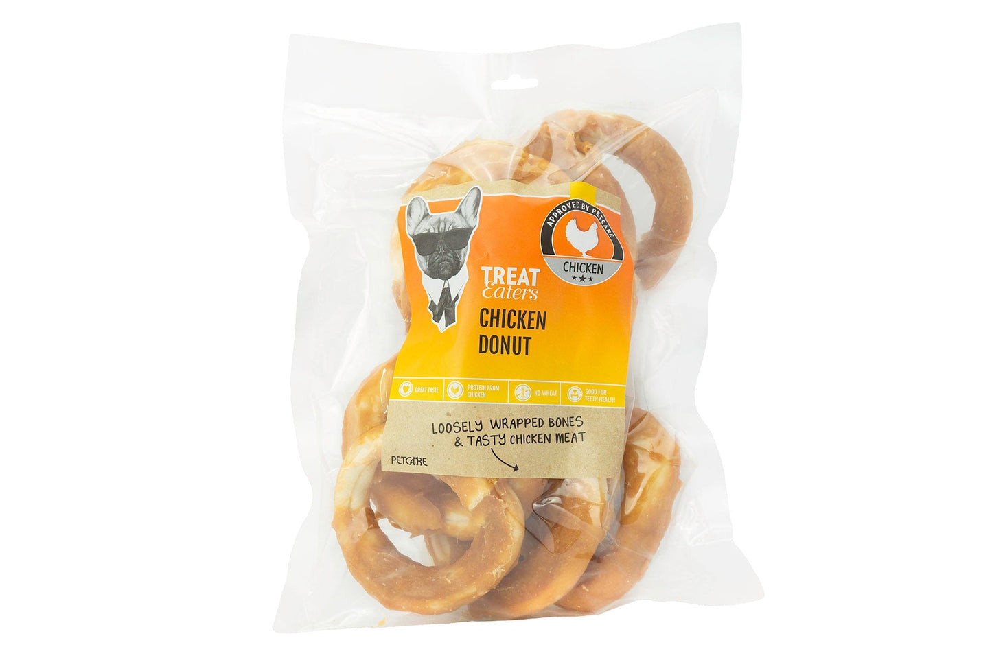 Tasskungen Tuggben Treateaters Chicken donut 9 cm 8-pack 350g